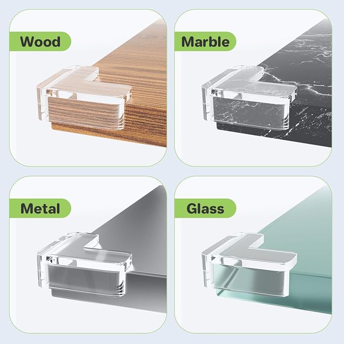 30 Pack Clear Baby Corner Protectors – L-Shaped & Spherical Furniture Edge Guards for Baby Proofing – Soft PVC Table Corner Covers for Safety on Tables, Cabinets, Shelves – Childproof Bumpers for Home