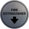Signs ByLITA Circle Fire Extinguisher Sign (Brushed Silver) - X-large