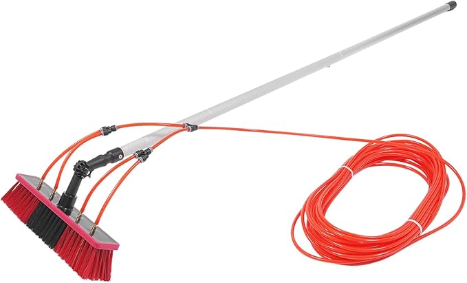 26 Feet Reach Solar Panel Cleaning Brush & Pole Water Fed Pole Kit,Suitable for high Windows Cleaning, Solar photovoltaic Panel Cleaning and Cleaning Cars Trucks Vans caravans Windows