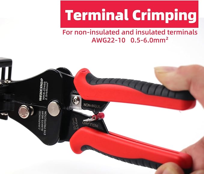 3 in 1 Adjustable Wire Stripper Tool, Automatic Solar Cable Stripper/Cutter for 2.5/4/6mm14-10 AWG Solar Wire