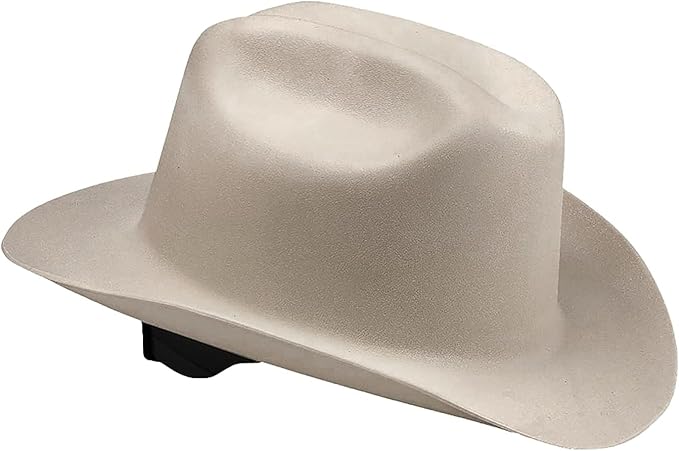Jackson Safety Cowboy Hard Hat - Non-Vented, Full Brim, 4-Point Ratchet Suspension Safety Helmet for Men & Women - ANSI Z89.1 Class E & OSHA Compliant - Made in USA