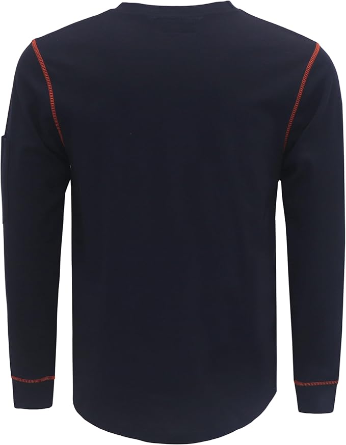 VATRENUS FR Shirts Crewneck 5.5oz Lightweight Flame Resistant 100% Cotton Men's Pre-Washed Fire Retardant Workwear