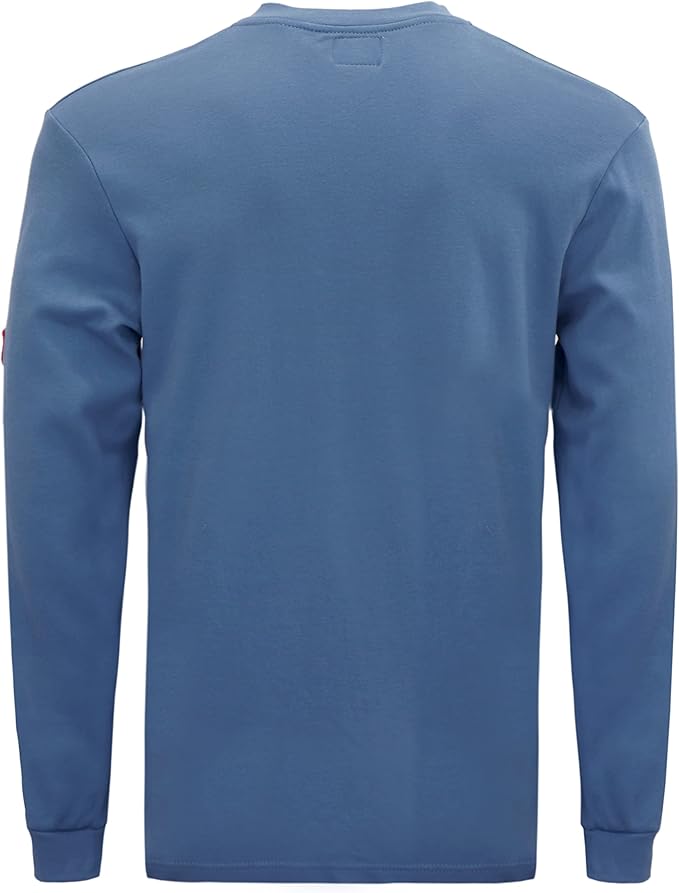 TICOMELA FR Shirts for Men Flame Resistant Shirt NFPA2112/CAT2 7oz Fire Retardant Men's Long Sleeve Henley Shirts