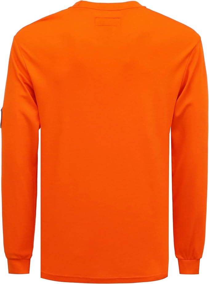 BOCOMAL FR Shirts Lightweight Classic Crew Long Sleeve Fire Resistant Shirt CAT2