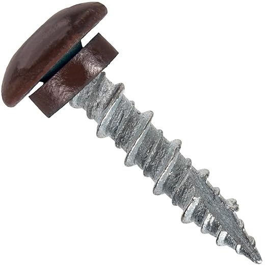 Metal Roofing Screws: 10 X 1 - Brown - LO - Metal Roofing Screw