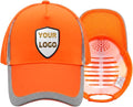 YOWESHOP Reflective Safety Baseball Cap Customize Logo with Removable PE Shell Hi-Vis Safety Work Hat