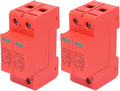 2Pcs Voltage DC Protector Solar,Arrester Device Rail Installation 2P Protective Device DC Photovoltaic Protector Lowvoltage Arrester (DC 1000V)