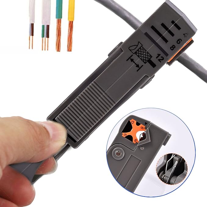 1Set BNC Crimp Tool, Rotary Coaxial Cable Stripper for RG58 with 10pcs BNC Plug Crimp Connector Set