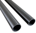 2pcs 30mm Carbon Fiber Tube 30mmx27mmx500mm,1.5MM Wall Thickness 500MM Length,3K roll Wrapped Twill Matte Finish