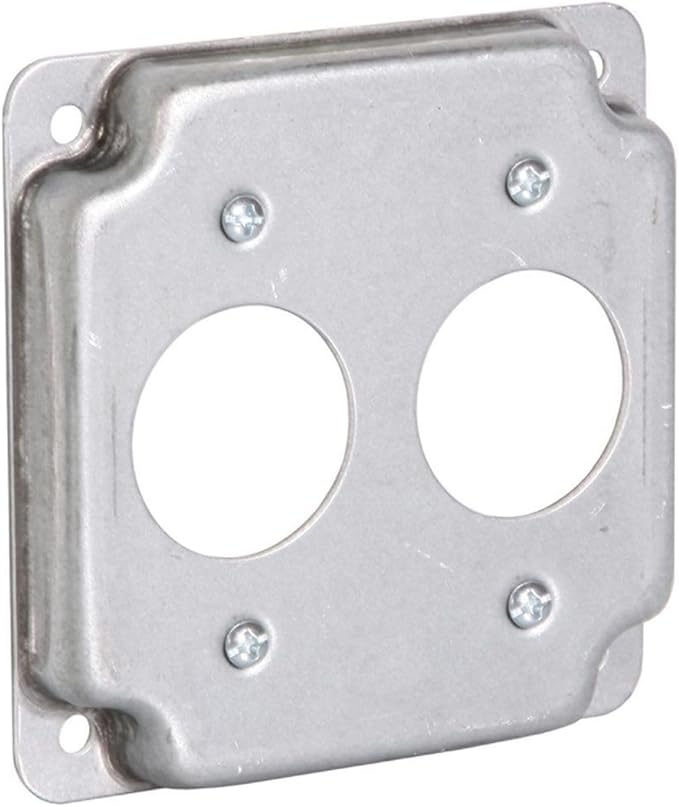 HUBBELL ELECTRICAL PROD 807C 4"W/2 1.40 6 HOLES SQUARE COVER