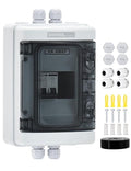 DIHOOL 60 Amp DC Circuit Breaker Box, PV Solar Disconnect Switch with Small Breaker Box