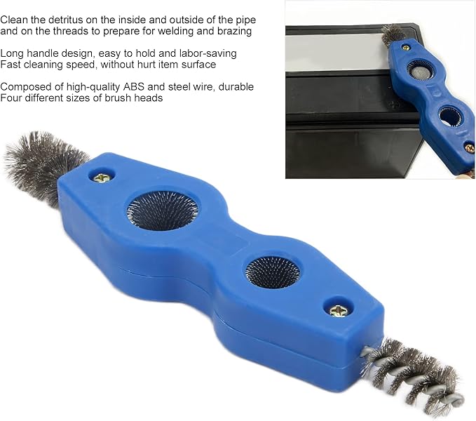 Battery Terminal Cleaner, 4 in 1 Battery Terminal Brush, ABS Car Battery Cleaner Kit with Steel Wire, Battery Post Cleaner Tool for Cleaning Battery Terminals, Pipes