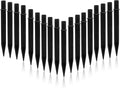 18 Pcs Solar Light Stakes Replacement, 8.27 Inch Plastic Ground Stakes, Black Pathway Lights Spike for Yard, Garden, Outdoor (Inside Diameter 0.85 Inch)
