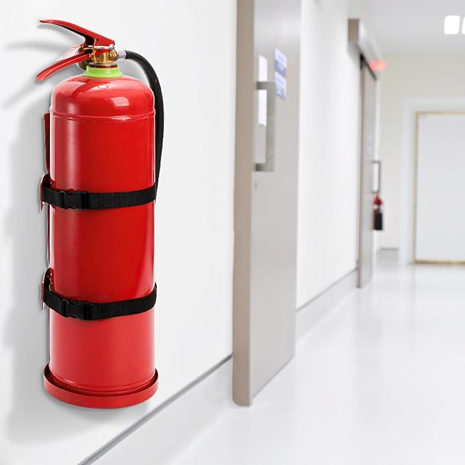 Bekith 2 Pack Fire Extinguisher Mount Wall Bracket, Heavy Duty Wall Hanging Bracket up to 5 lbs, Fire Extinguisher Holder for Home, Office, School, Laboratory