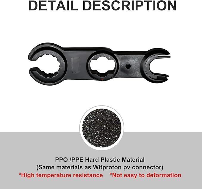 PPO PPE Hard Plastic Spanner for PV Solar Connector (2pcs spanners)