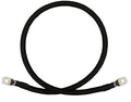 1/0 AWG 1/0 Gauge Single Black 9 inches w/ 5/16" + 3/8" Lugs Pure Copper Battery Inverter Cables for Solar, RV, Auto, Marine Car, Boat