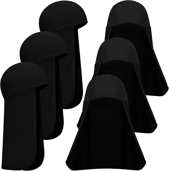 Sintege 6 Pieces Hard Hat Sun Shade Cooling Skull Cap Sun Neck Protector Quick Dry Neck Shade for Women Men