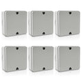 NineLeaf Junction Box, Waterproof Electrical Box IP66 Water Resistant Dustproof ABS Plastic Project Enclosure for Electronics, External Size 4.2 x 4.2 x 2.3 inch (107 x 107 x 58 mm),6PK