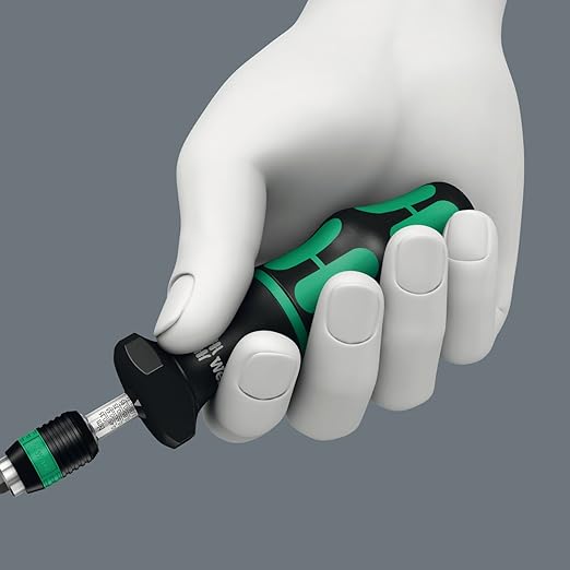 Wera 05074711001 Kraftform 7446 Hexagon Torque Screwdriver, 1/4" Head, 11.0-29.0"/lbs Variable Torque Adjustment Range