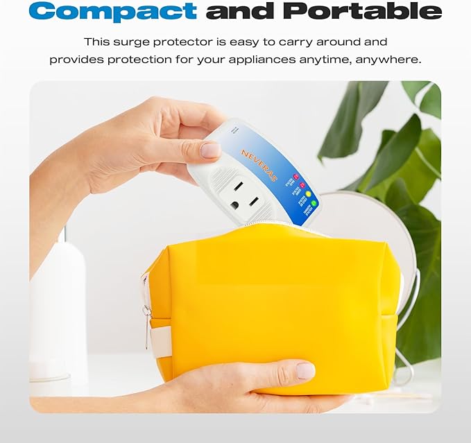 Voltage Protector, Malictele Single Outlet Surge Protector for Home Appliances 120V 10A Brownout Protection Plug for Fridge TV Air Conditioners Surge Protector -4Pack