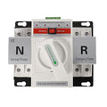 Dual Power Automatic Transfer Switch 63A 2P/4P 110V Generator Changeover Switch Tool Electronic Power Circuit Breaker Controller 50HZ/60HZ (2P/63A White)