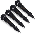 8.30 in. Tall Aluminum Ground Stake Mount with 1/2 in. NPT Thread Female Outlet for Outdoor Landscape Lighting Fixtures – Easy Install – Flood Light Accessories – Black (4-Pack)