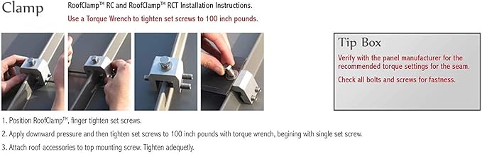 Roof Clamp for Standing Seam Metal Roof (10 Piece) Fits Most Seam Profiles Including Wide Profile T and Bulb Seams