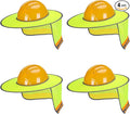 UNCO- Hard Hat Sun Shield, 4 Pack, Yellow, Full & Standard Brim Mesh Sunshade High Visibility Reflective, Hard Hat Accessories