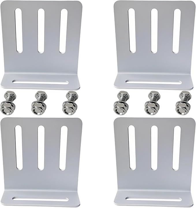 Adjustable Solar Panel Tilt Mount Bracket, Heavy Duty Solar Panel Mounting Kit for RVs, Trailers, Boats, Yachts, Roof, Wall and Off-Grid Systems ，8Pack (4 Pairs)