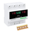 100A 120V Automatic/Manual Generator Transfer Switch, DIN Rail Mount 110V for Generator Backup Power & Gas Furnace, 50/60Hz, LED Display, CE Certified