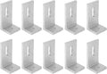 10Pcs Solar Panel Mounting Brackets, L Foot Solar Roof Mount, Aluminum Alloy Solar Panel Bracket Kit, Glossy Photovoltaic Brackets for Roof PV System, 3.14x1.57x1.57in
