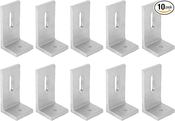 L Foot Solar Mount,Aluminum Alloy Photovoltaic Solar Panel Mounting L Brackets for Roof PV System Waterproof & Weather Proof,Strong Load (10PCS)