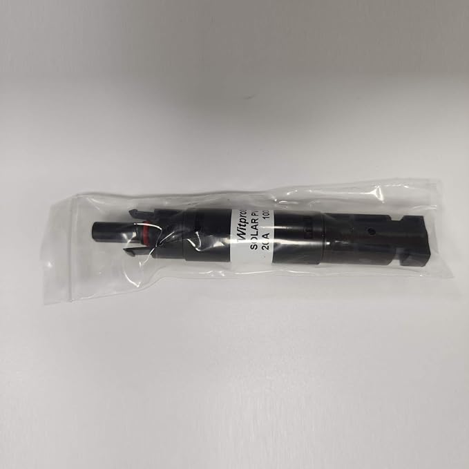 20A Solar In-line Fuse Holder, IP68 1000V for Solar Panel and Inverter in Photovoltaic System, Male and Female Connector with 1 Fuse