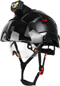 Safety Helmet Hard Hat with Detachable Headlamp Light and Visor Construction Hardhats for Men ANSI/ISEA Z89.1 Certified