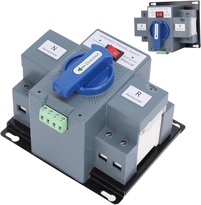 Automatic Transfer Switch, 110V Dual Power Generator Transfer Switch 50HZ/60HZ, Electronic Power Circuit Breaker
