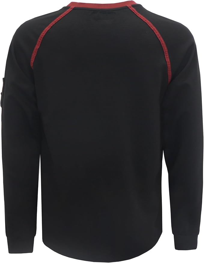 BOCOMAL FR Shirts for Men Crew Neck Long Sleeve 5.5oz Light Weight Flame Resistant/Fire Retardant Clothing Shirt