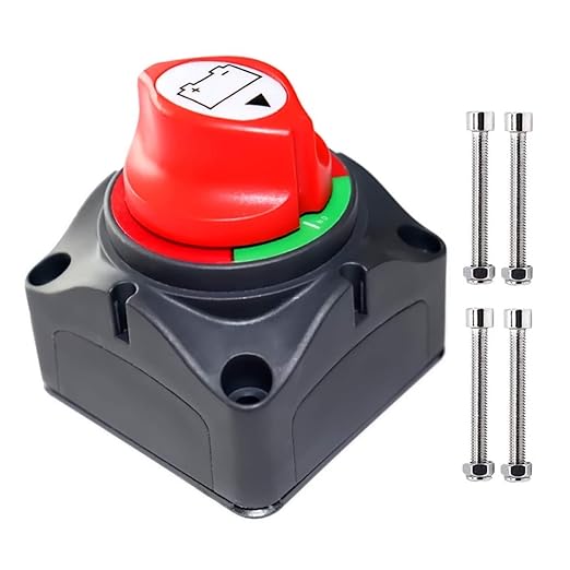 Battery Disconnect Switch Master, 12V-48V Waterproof Power Isolator On-Off Kill Switch 275Amps High Current for Car RV Marine Boat Truck ATV Vehicles