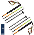 AONIJIE Trekking Poles -2 Ultralight Collapsible Carbon Fiber Hiking Poles with Anti-Shock and Quick Lock System, Folding Walking Sticks for Hiking, Camping