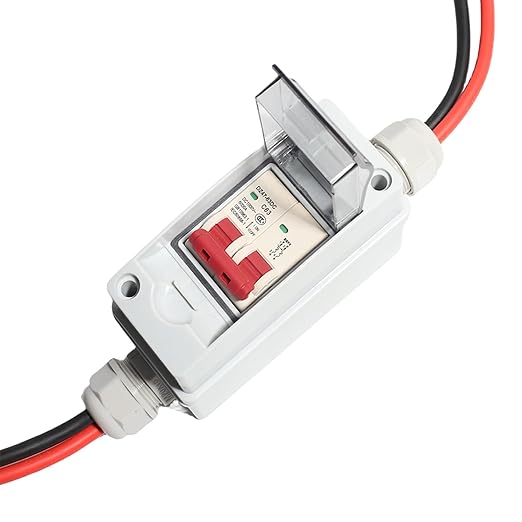 Solar Panel Disconnect Switch 60Amp 1000V Outdoor Small Breaker Box Miniature Circuit din Rail Enclosure Current Sink Load Switching Air IP65 Waterproof DC