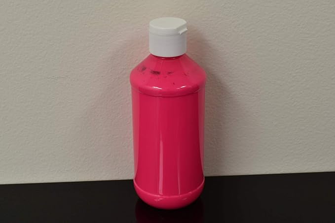 DirectGlow 8oz UV Blacklight Reactive Fluorescent Acrylic Paints (Pink)
