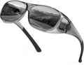 Myiaur Fit Over Glasses Sunglasses for Men Women， Polarized UV400 Protection, Anti-Glare for Driving & Outdoor Activities