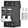 DC 260V 500V 600V 800V 1000V Circuit Breaker MCB Solar Panel Protector PV System Battery Discharge Protector Automatic AC DC Univesal Thermomagnetic Black Color (63A)