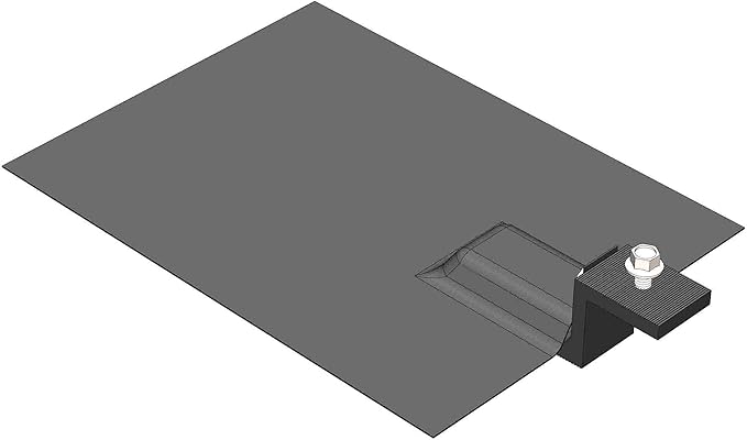 Side-Mount L-Foot and Top-Mount Z Bracket with Flashing for Solar Panel PV Module Mounting Racking Installation (10 Black Z Foot with Flashing)