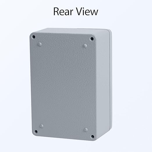LeMotech Electrical Box, Aluminum Alloy Metal Junction Box, IP67 Waterproof Dustproof Project Box, Outdoor Universal Enclosure, Grey 4.7x3.1x2.1in (120x80x55mm)