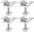 uxcell Set of 4 Solar Panel Mount Mid Clamps, 35mm Aluminum Solar Mid Clamp Solar Panel System Install Accessories for PV System Mounting Bracket