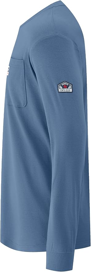 FR Shirts for Men 6.5oz Lightweight Fire Resistant Shirts for Men Long Sleeve NFPA2112/CAT2