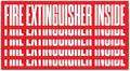 5pk Fire Extinguisher Inside Sticker | Weatherproof Adhesive Decal Signs for Truck, 9" x 2"