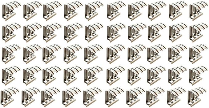 50PCS Photovoltaic Water Guide Clips For Solar Panel Drainage And Self-Cleaning, Stainless Steel Solar Panel Drainage Clip, Three Drainage Channels(33mm)