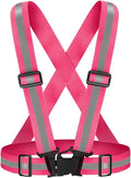 High Visibility Reflective Vest Safety Vest Running Reflective Gear Adjustable Reflective Vest for Walking,Jogging,Hiking,Night Cycling