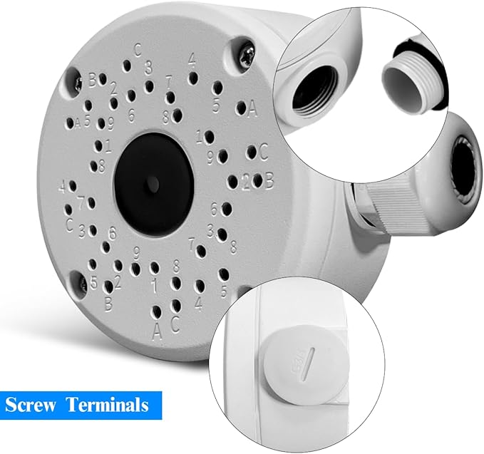 【Security Camera Junction Box】 Universal Bullet Security Camera Mount Bracket, IP66 Waterproof Metal Junction Box